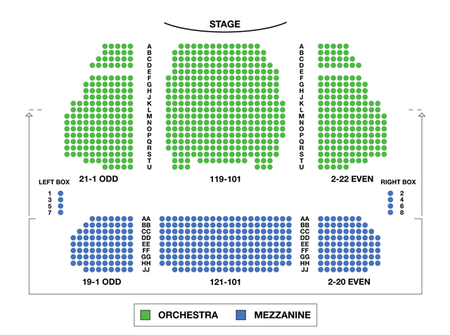 Beautiful Theater Seating Chart